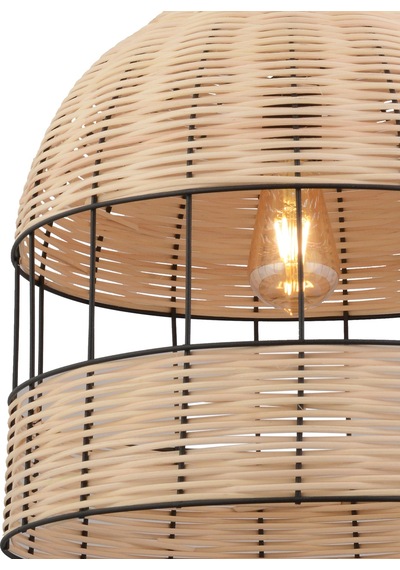 Reyes Tekli Rattan Detaylı Modern Mutfak, Koridor Sarkıt Salon Avize