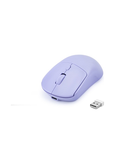 Dual Mode Şarjlı Kablosuz Mouse 2.4 Ghz Bluetooth 5.0 4000 Dpı Lila Hdx3415l
