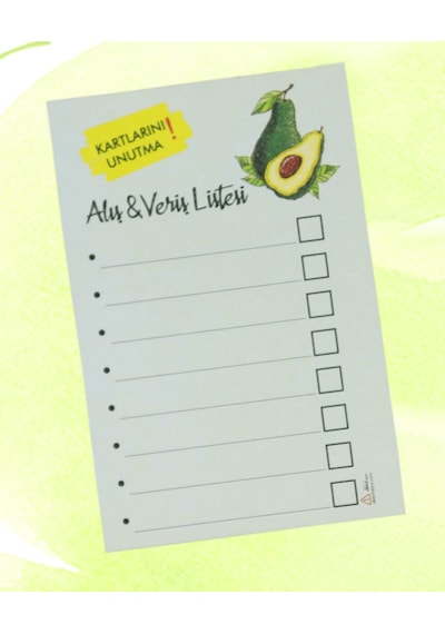 Magnet Alışveriş Listesi (50 Adet) Koala Desenli