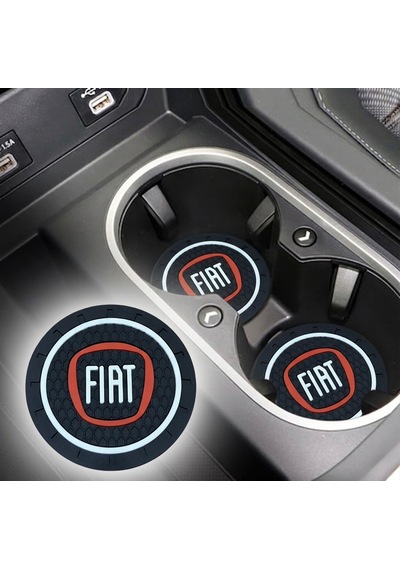Fiat Silikon Bardaklık Altlığı 2 Li Set Araç Içi Bardak Altlığı Aksesuar