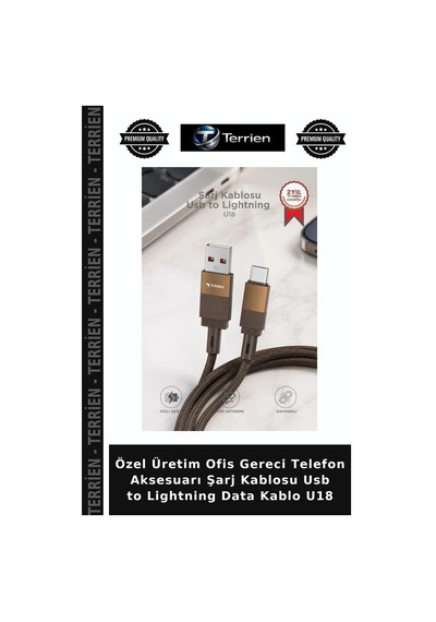 Özel Üretim Ofis Gereci Telefon Aksesuarı Şarj Kablosu Usb To Lightning Data Kablo U18