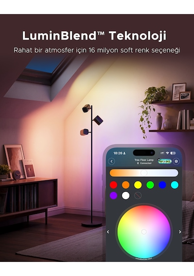 Govee Üçlü Spot Aydınlatma Köşe Lambası-h60b2311 Vvegov0048 Çok Renkli