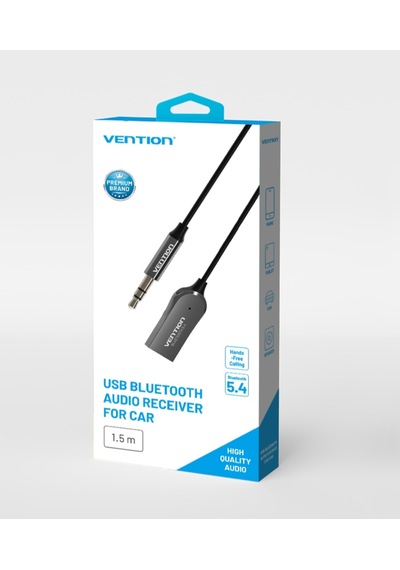 Vention Bluetooth 5.4 Süper Hızlı Aux 3.5 Mm Araç Kiti Son Nesil