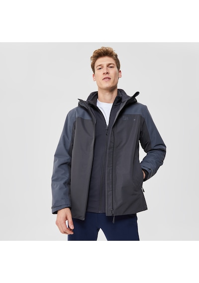 Jack Wolfskin Taubenberg 3-in-1 Siyah Erkek Ceket Düz 1115311