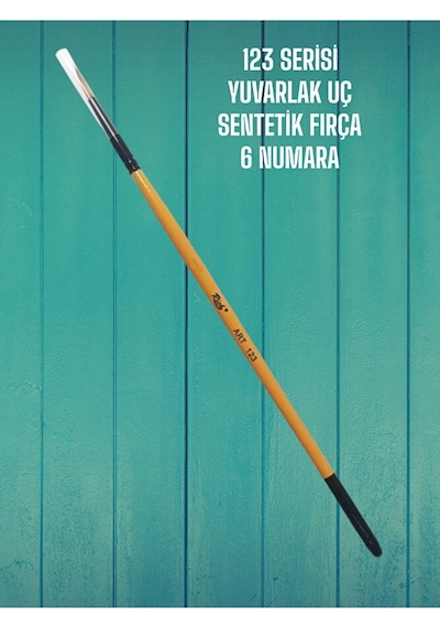 6 Numara 123 Serisi Yuvarlak Uç Fırça Sentetik Kıl