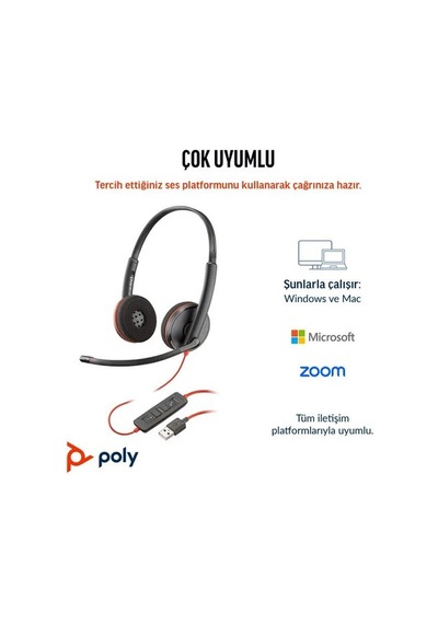 Hp Poly Bw 3220 Stereo Usb-c Hs +usb-c/a 197498429373