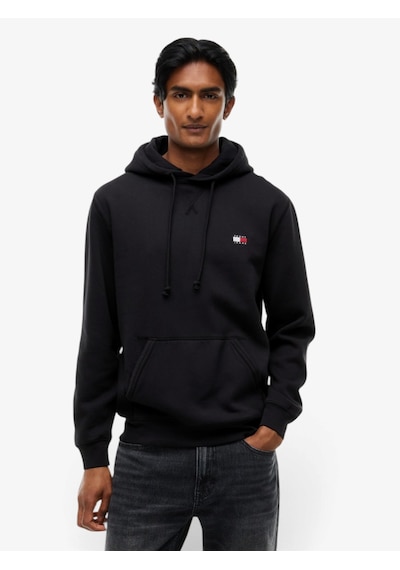 Tommy Hilfiger Tjm Reg Badge Hoodıe Ext Erkek Siyah Sweatshirt - Dm0dm23606
