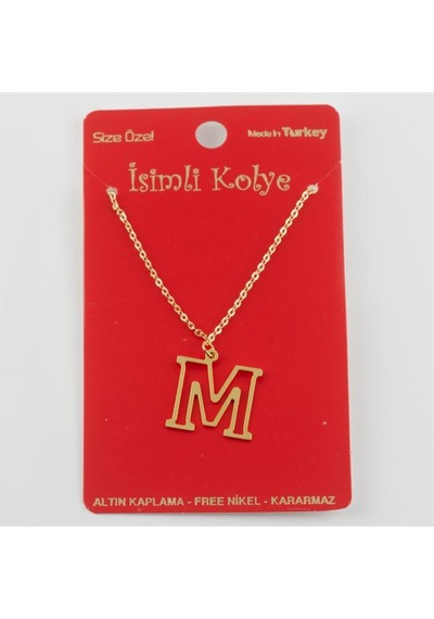 Prinç - 977 - Harfli - Nazblsmm - Kolye M Çok renkli
