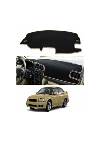Subaru - Legacy B4 1998-2003 Uyumlu Torpido Koruma Kılıfı - Taba Şeritli