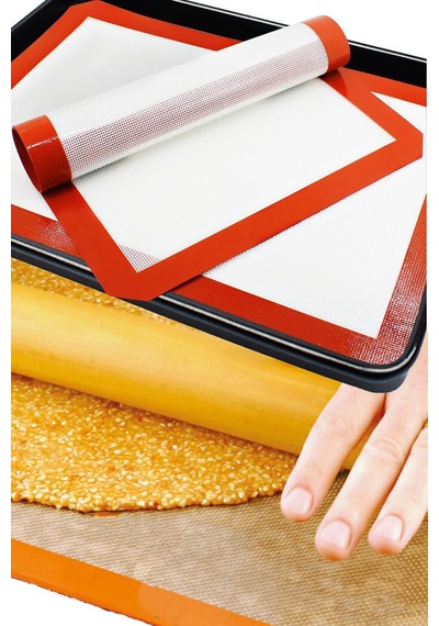 Profesyonel Yanmaz Yapışmaz Yıkanabilir Silikon Pişirme Matı 30cmx40cm Kahve