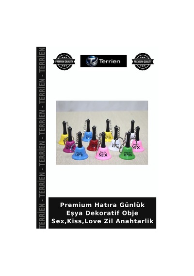 Premium Hatıra Günlük Eşya Dekoratif Obje,kiss,love Zil Anahtarlik
