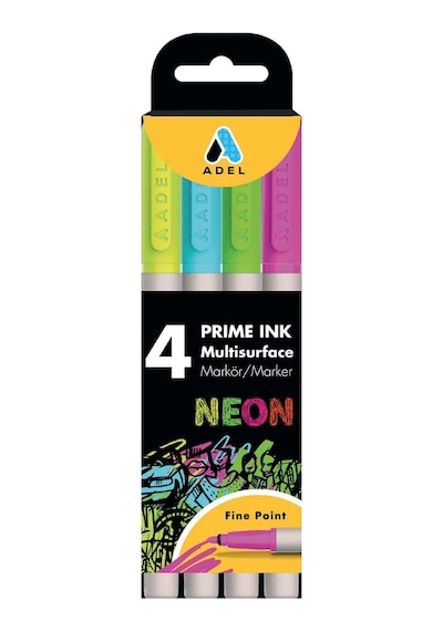 Prime Ink Multisurface 4'lü Neon Markör