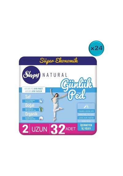 Sleepy Natural Günlük Ped Uzun 32'li X 24 768 Adet