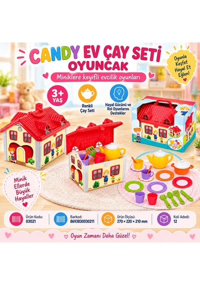 03021 Ev Çay Seti Oyuncak Kırmızı