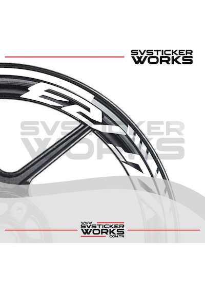 Yamaha Yzf-r3 Yazılı Jant Sticker Dış Ve İç Set Sticker Jant Şeridi Beyaz