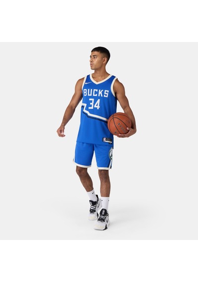 Nike Nba Cıty Edıtıon Milwaukee Bucks Basketbol Şortu-sportxstore Mavi