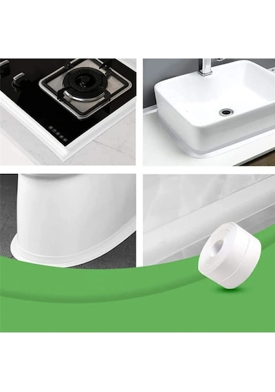 Su Sızdırmaz Geçirmez Bant Lavabo Küvet Kenar Bandı 3 Adet