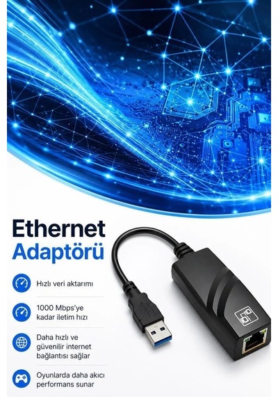 Özel Üretim İnternet Oyun Aksesuar Ethernet Dönüştürücü Usb 3.0 Çevirici Adaptörü Yd74 Siyah