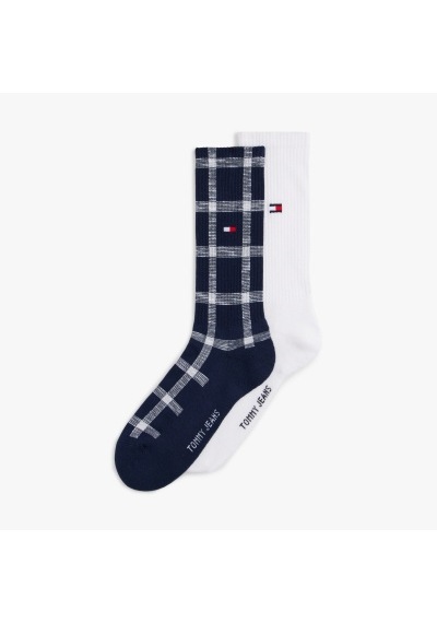Tommy Hilfiger Th Unı Tj Sock 2p Tartan Uniseks Mavi Çorap - S701236476