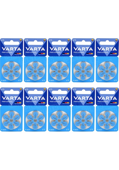 Varta 675 Numara Işitme Cihaz Pili 6x10 60 Adet