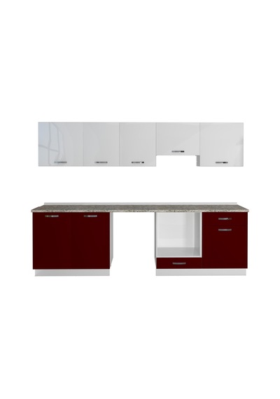 Decoraktiv Elite 280 Ankastre Fırın Modüllü Mdf Hazır Mutfak Dolabı - Tezgah Dahil - Bordo - Beyaz Beyaz - Kırmızı Decoraktiv Elite 280 Ankastre Fırın Modüllü Mdf Hazır Mutfak Dolabı - Tezgah Dahil - Bordo - Beyaz Beyaz - Kırmızı