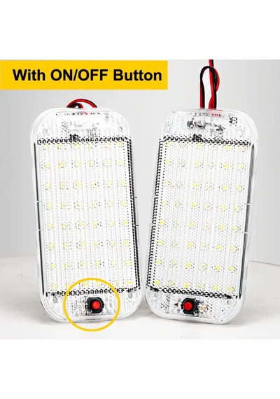 2 Adet 12 Volt Kamyon Ve Karavan Tavan Lambası 48 Led