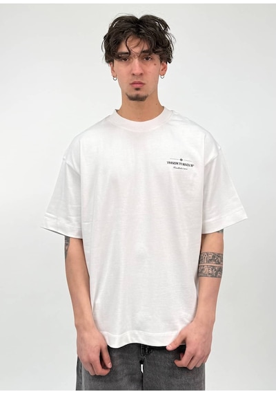 Zaee The Couture Club Baskılı Oversize Tişört Beyaz