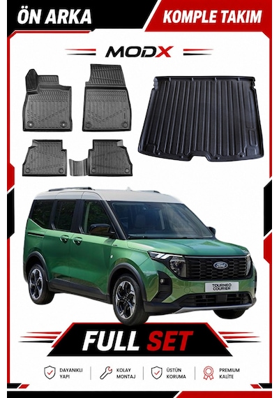 Toyota Yaris 2006-2012 Universal Havuzlu Paspas Takımı Krom