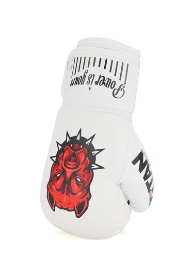 Titan Sport Model-2 Beyaz Bitbull Desenli Boks Eldiveni Çok Renkli