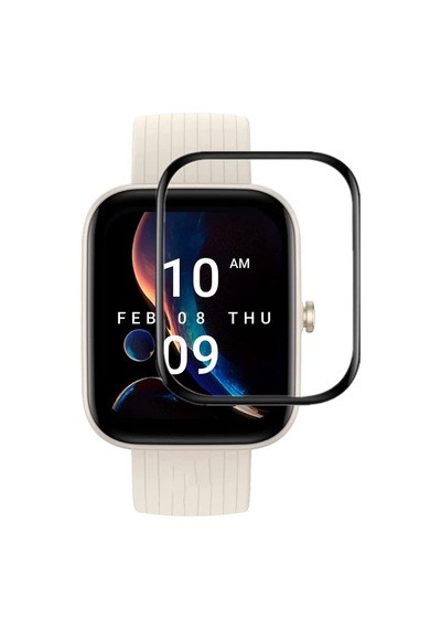 Amazfit Gts 4 Mini Tam Kaplayan Kavisli Ekran Koruyucu 3D Pet Fim - AL3385