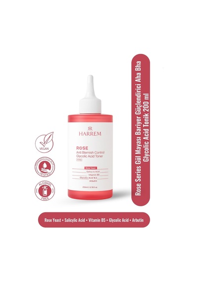 Rose Series Gül Mayası Bariyer Güçlendirici Aha Bha Glycolic Acid Tonik 200 Ml