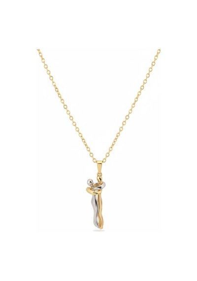Çelik Sevgili Kolye Gold 45cm Altın