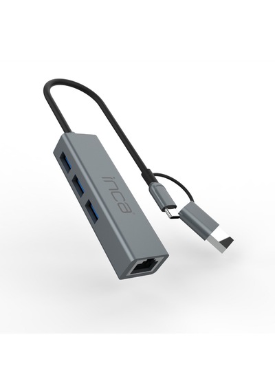 Inca Iutp-03tx Usb Hubx3 Usb 3.0 10 Gbps+ethernet Rj45 1000mbps Ç