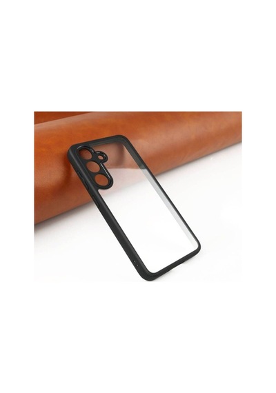 Galaxy S24 Plus Kılıf Kamera Korumalı Şeffaf Arka Yüzey Zore New Roll Kapak Siyah