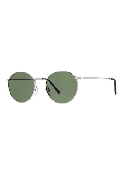 Unisex Gümüş Polarize Yuvarlak Güneş Gözlüğü Diğer