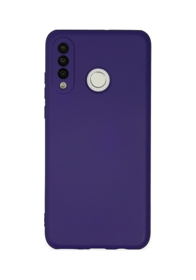 Huawei P30 Lite Uyumlu İçi Kadife Lansman Tasarım Silikon Telefon Kılıfı Mor
