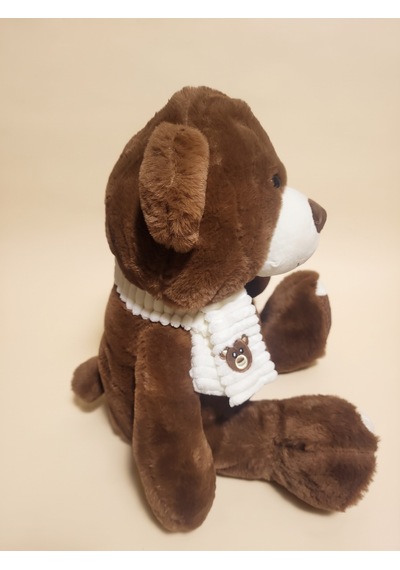 Peluş 45 Cm Atkılı Ayıcık Kahverengi