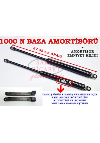 Şahinticaret Baza Amortisörü Baza Pistonu 1 Çift(2 Adet) 1000N Şahinticaret Baza Amortisörü Baza Pistonu 1 Çift(2 Adet) 1000N