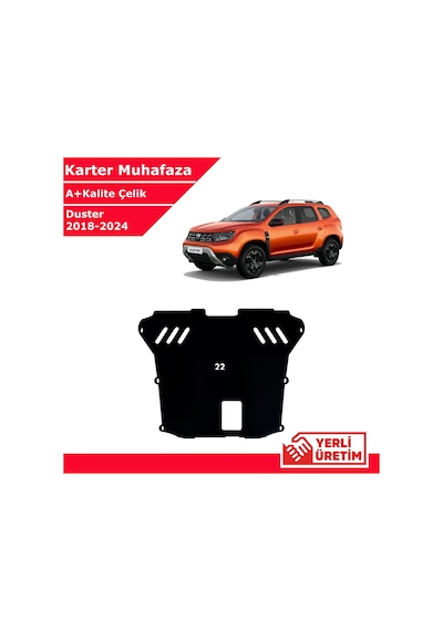 Dacia Duster 2018-2024 Çelik Karter Muhafaza Çelik Koruma Sacı A+ Kalite Yerli Üretim