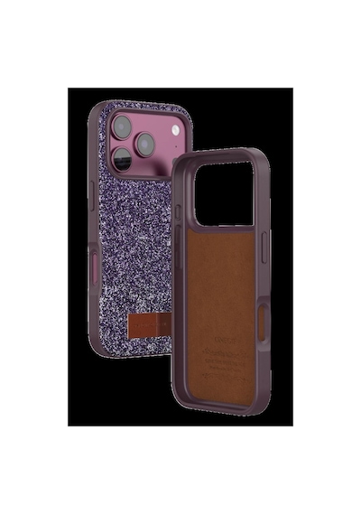 Onegif Apple iPhone Uyumlu 18 Pro Bright Simli Kapak - Bordo