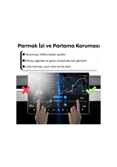 Tesla Model X/model S Araçlar İle Tam Uyumlu Kolay Kurulum Parlak Ekran Koruyucu Belirtilmemiş