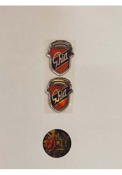 Ghia Arma Damla Sticker 3,5x4,5cm Gia Etiket Arma Direk Arması Damla Chia Ghia Arma Logodamla 2 Adet Hologram