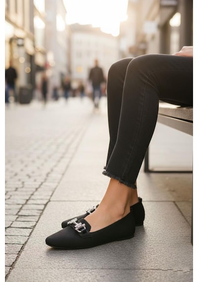 Pierre Cardin Papuçcity Sprs 03400 Kadın Günlük Keten Babet Sıyah