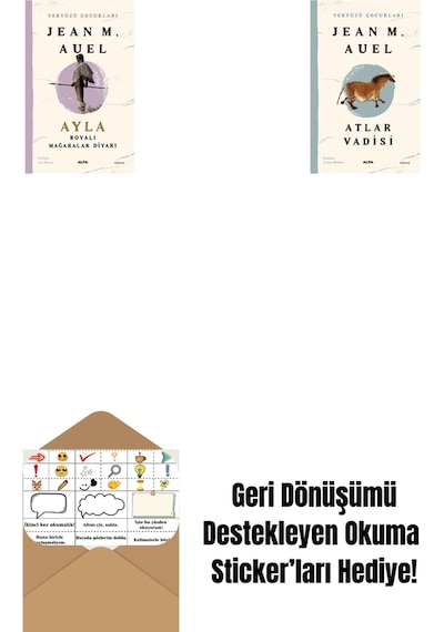 Yeryüzü Çocukları 6 - Ayla - Boyalı Mağaralar Diyarı + Yeryüzü Çocukları 2 - Atlar Vadisi + Okuma Sticker'ları