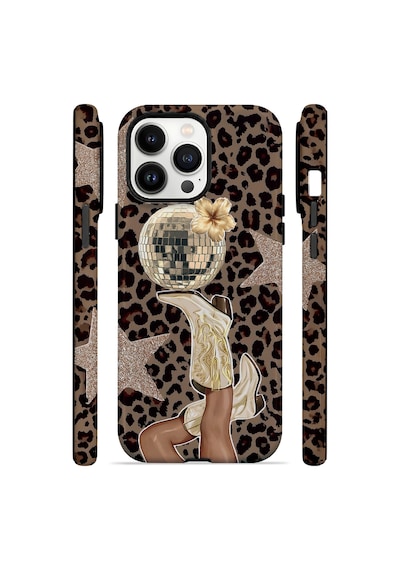 Velvoria Valestra Disco Leopar Apple iPhone Uyumlu 14 Pro Darbe Korumalı Kılıf Valestra Select - Disco Leopar
