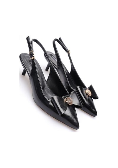 Alewomen Margaret Siyah Rugan 4 Cm Topuklu Fiyonk Toka Detaylı Arkası Açık Kadın Ayakkabısı Siyah Rugan Alewomen Margaret Siyah Rugan 4 Cm Topuklu Fiyonk Toka Detaylı Arkası Açık Kadın Ayakkabısı Siyah Rugan