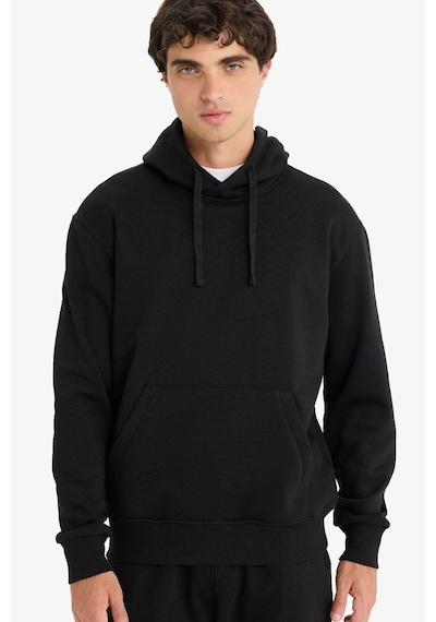Defacto Regular Fit Kapüşonlu Basic Düz Sweatshirt X8283az25aubk81 Siyah