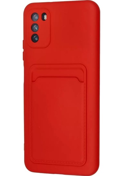 Newface Xiaomi Pocophone M3 Kılıf Kelvin Kartvizitli Silikon - Kırmızı Diğer