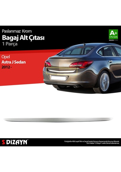 S-Dizayn Opel Astra J Sd Krom Bagaj Alt Çıtası 2012 Üzeri N11.2575