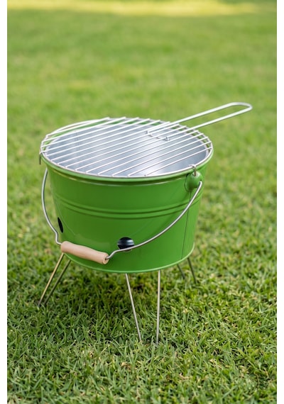 Küçük Katlanabilir Metal Piknik Izgara Mangal Barbekü Yeşil